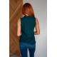 Matter of Fact Pleat Front Sleeveless Blouse in Sea Green Matter of Fact Pleat Front Sleeveless Blouse in Sea Green