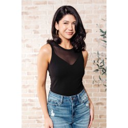 Miss You Much Mesh V-Neck Bodysuit