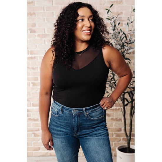 Miss You Much Mesh V-Neck Bodysuit Miss You Much Mesh V-Neck Bodysuit