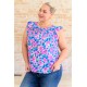 Petals on the Moon Flutter Sleeve Blouse in Royal Pink Petals on the Moon Flutter Sleeve Blouse in Royal Pink