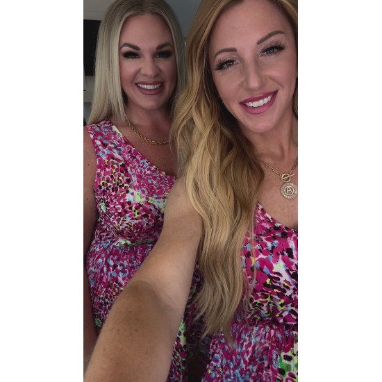 Bless Your Heart V-Neck Dress in Neon Fuchsia Bless Your Heart V-Neck Dress in Neon Fuchsia