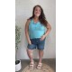 Summer Days Melange Ribbed Henley Button Down Tank in Ice Blue Summer Days Melange Ribbed Henley Button Down Tank in Ice Blue