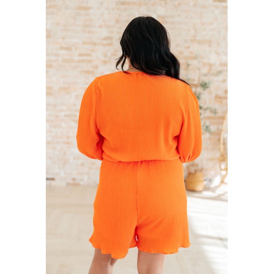 Roll With me Romper in Tangerine Roll With me Romper in Tangerine