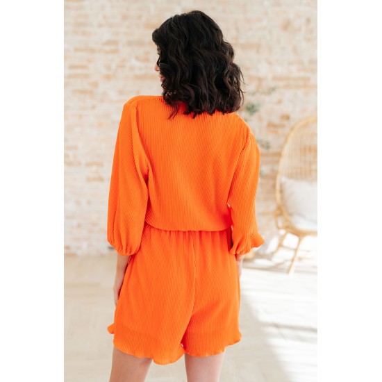 Roll With me Romper in Tangerine Roll With me Romper in Tangerine
