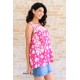 Silly Love Songs Floral Tank in Hot Pink Silly Love Songs Floral Tank in Hot Pink
