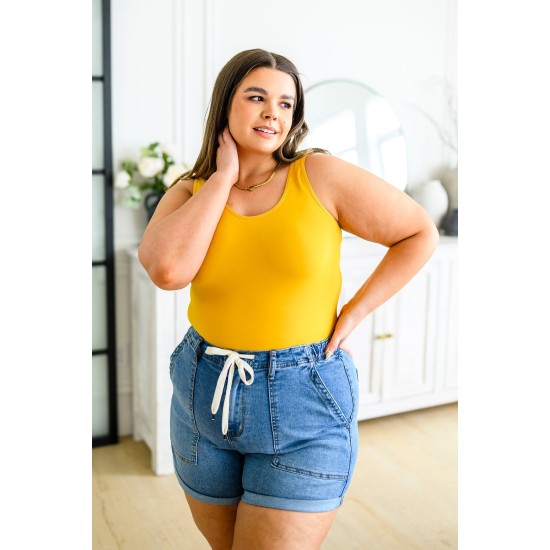 The Basics Reversible Longline Tank in Mustard The Basics Reversible Longline Tank in Mustard