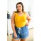The Basics Reversible Longline Tank in Mustard