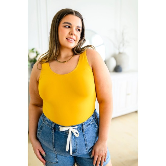 The Basics Reversible Longline Tank in Mustard The Basics Reversible Longline Tank in Mustard