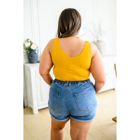 The Basics Reversible Longline Tank in Mustard The Basics Reversible Longline Tank in Mustard