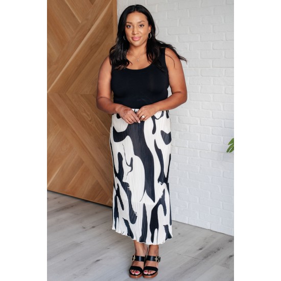 Thoroughly Modern Plisse Midi Skirt Thoroughly Modern Plisse Midi Skirt