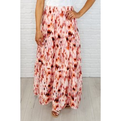 Words Fail Me Watercolor Print Maxi Skirt