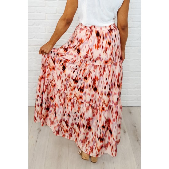 Words Fail Me Watercolor Print Maxi Skirt Words Fail Me Watercolor Print Maxi Skirt