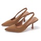 Pint Toe Flock Spring 6cm High Heels Slingbacks Shoes Pint Toe Flock Spring 6cm High Heels Slingbacks Shoes