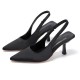 Pint Toe Flock Spring 6cm High Heels Slingbacks Shoes Pint Toe Flock Spring 6cm High Heels Slingbacks Shoes