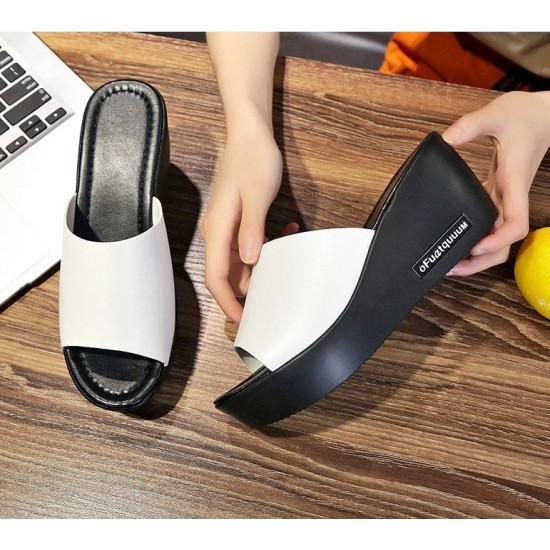 Sandals 7cm Platform Wedges Thick Heel Open Peep Toe Sandals 7cm Platform Wedges Thick Heel Open Peep Toe