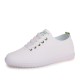 Women Lace Up Round Toe White Vulcanized Sneakers Shoes Women Lace Up Round Toe White Vulcanized Sneakers Shoes