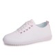 Women Lace Up Round Toe White Vulcanized Sneakers Shoes Women Lace Up Round Toe White Vulcanized Sneakers Shoes