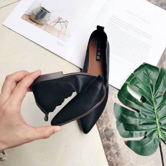 Soft Shallow Mouth Pointed Toe Slip On Casual Flats Shoes Soft Shallow Mouth Pointed Toe Slip On Casual Flats Shoes