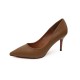 Fashion PU Leather High Heels Pumps Pointed Toe Work Pump Shoes Fashion PU Leather High Heels Pumps Pointed Toe Work Pump Shoes