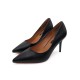 Fashion PU Leather High Heels Pumps Pointed Toe Work Pump Shoes Fashion PU Leather High Heels Pumps Pointed Toe Work Pump Shoes
