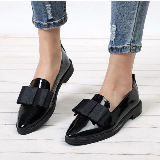 Autumn Flats Bowtie Slip On Loafers Shoes Autumn Flats Bowtie Slip On Loafers Shoes