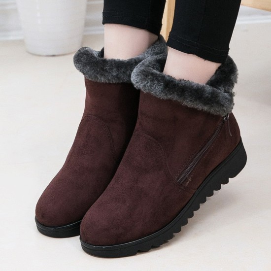 Snow Boots Women Winter Warm Fur Ladies Zip Platform Ankle Boot Snow Boots Women Winter Warm Fur Ladies Zip Platform Ankle Boot