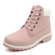 Fashion Pu Leather Round Toe Lace-Up Ankle Boot Fashion Pu Leather Round Toe Lace-Up Ankle Boot