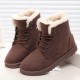 Snow Boots Flat Lace Up Winter Suede Ankle Boots Snow Boots Flat Lace Up Winter Suede Ankle Boots