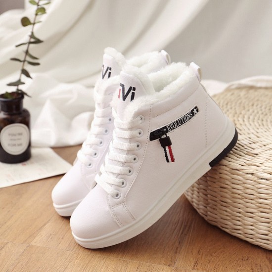 Ankle Boots Warm PU Plush Winter Woman Shoes Sneakers Ankle Boots Warm PU Plush Winter Woman Shoes Sneakers