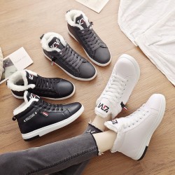Ankle Boots Warm PU Plush Winter Woman Shoes Sneakers