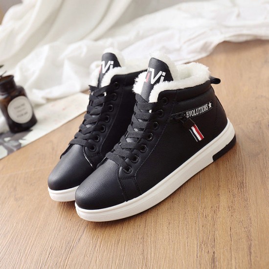 Ankle Boots Warm PU Plush Winter Woman Shoes Sneakers Ankle Boots Warm PU Plush Winter Woman Shoes Sneakers