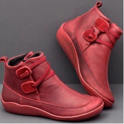 Autumn Winter Retro Punk Genuine Leather Ankle Boot