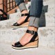 PU Leather Ankle Buckle Strap Sandals Shoes Ladies Peep Toes PU Leather Ankle Buckle Strap Sandals Shoes Ladies Peep Toes