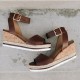 PU Leather Ankle Buckle Strap Sandals Shoes Ladies Peep Toes PU Leather Ankle Buckle Strap Sandals Shoes Ladies Peep Toes