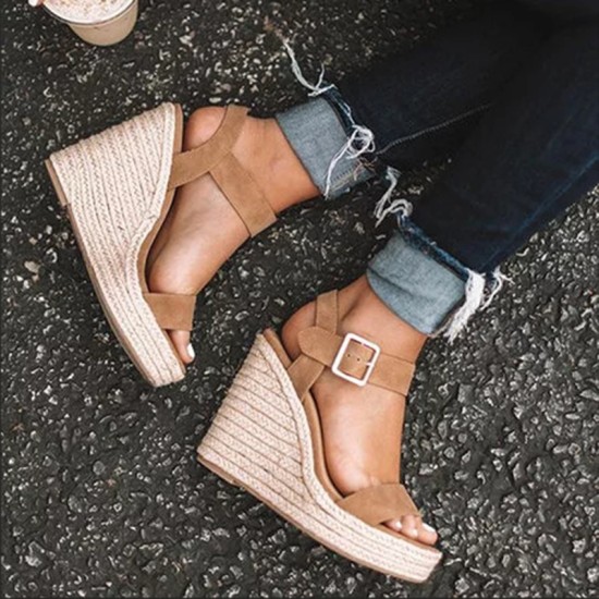Platform sandals peep toe high heels wedges sandals Platform sandals peep toe high heels wedges sandals