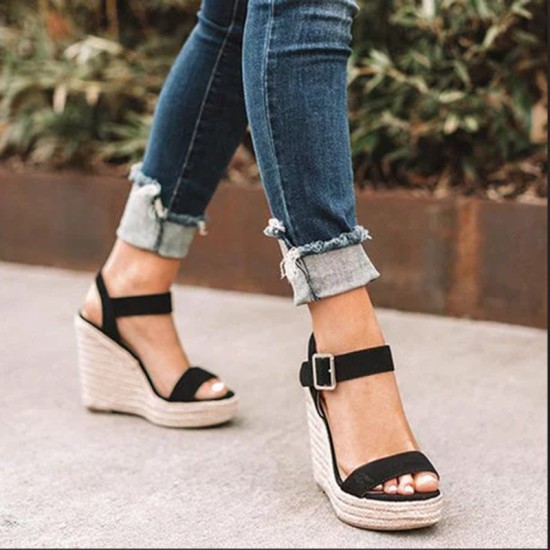 Platform sandals peep toe high heels wedges sandals Platform sandals peep toe high heels wedges sandals