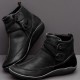 PU Leather Ankle Boots Autumn Winter Cross Strappy Vintage PU Leather Ankle Boots Autumn Winter Cross Strappy Vintage