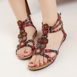 Designer Gladiator Sandals  Bohemia Sandals Flat Ethnic