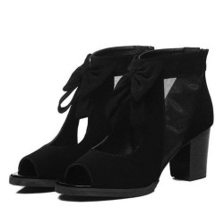 fashion butterfly-knot comfortable zipper sandals