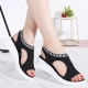 Female Summer Wedge Comfortable Slip-on Flat Sandals Female Summer Wedge Comfortable Slip-on Flat Sandals