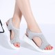 Female Summer Wedge Comfortable Slip-on Flat Sandals Female Summer Wedge Comfortable Slip-on Flat Sandals