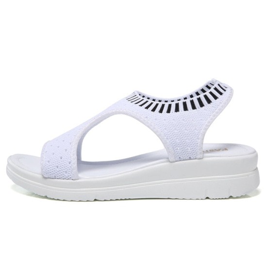 Female Summer Wedge Comfortable Slip-on Flat Sandals Female Summer Wedge Comfortable Slip-on Flat Sandals