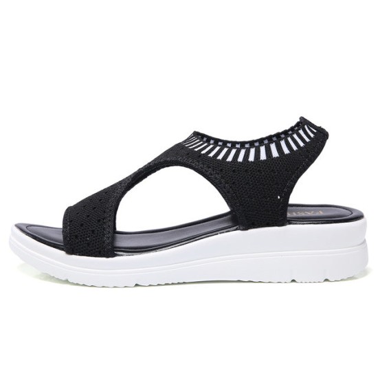 Female Summer Wedge Comfortable Slip-on Flat Sandals Female Summer Wedge Comfortable Slip-on Flat Sandals