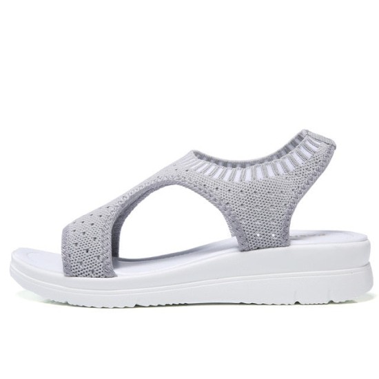 Female Summer Wedge Comfortable Slip-on Flat Sandals Female Summer Wedge Comfortable Slip-on Flat Sandals