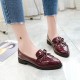 Casual Tassel Bow Pointed Toe Black Oxford Shoes Casual Tassel Bow Pointed Toe Black Oxford Shoes
