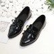 Casual Tassel Bow Pointed Toe Black Oxford Shoes Casual Tassel Bow Pointed Toe Black Oxford Shoes