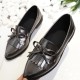 Casual Tassel Bow Pointed Toe Black Oxford Shoes Casual Tassel Bow Pointed Toe Black Oxford Shoes