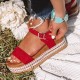 Straw Thick Bottom With Platform Sandals Straw Thick Bottom With Platform Sandals
