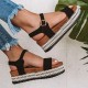 Straw Thick Bottom With Platform Sandals Straw Thick Bottom With Platform Sandals
