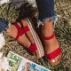 Straw Thick Bottom With Platform Sandals Straw Thick Bottom With Platform Sandals